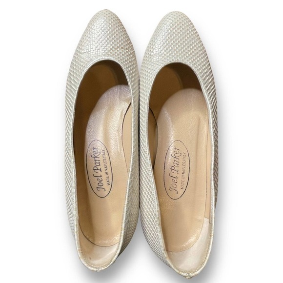 Joel Parker Vintage Women’s Cream Textured Heels - Size 5.5 B - Picture 7 of 12